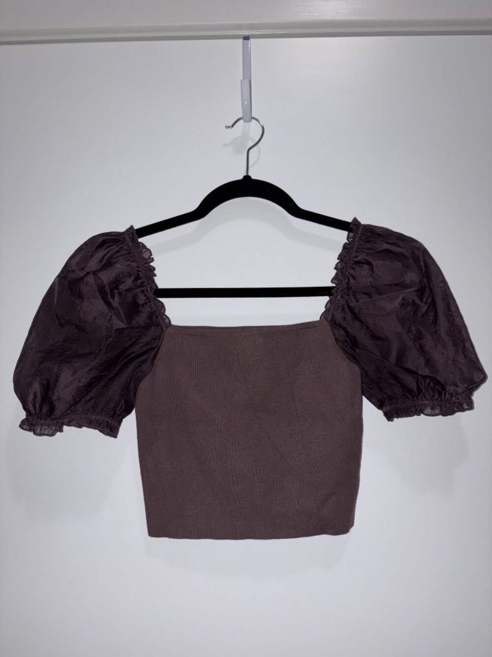 Wilfred Sheer Puff Sleeve Top